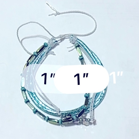 Accessorize in Style with our Trendy Green and Blue Tie Bracelet! - Picture 4 of 4